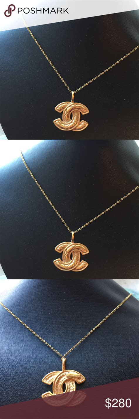 unmarked chanel pendant necklace|genuine Chanel necklace.